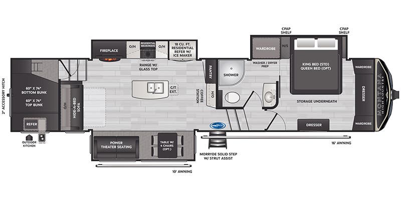 2023 KEYSTONE MONTANA HIGH COUNTRY 351BH, , floor-plans-day image number 0